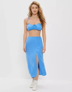 AE High-Waisted Slit Midi Skirt
