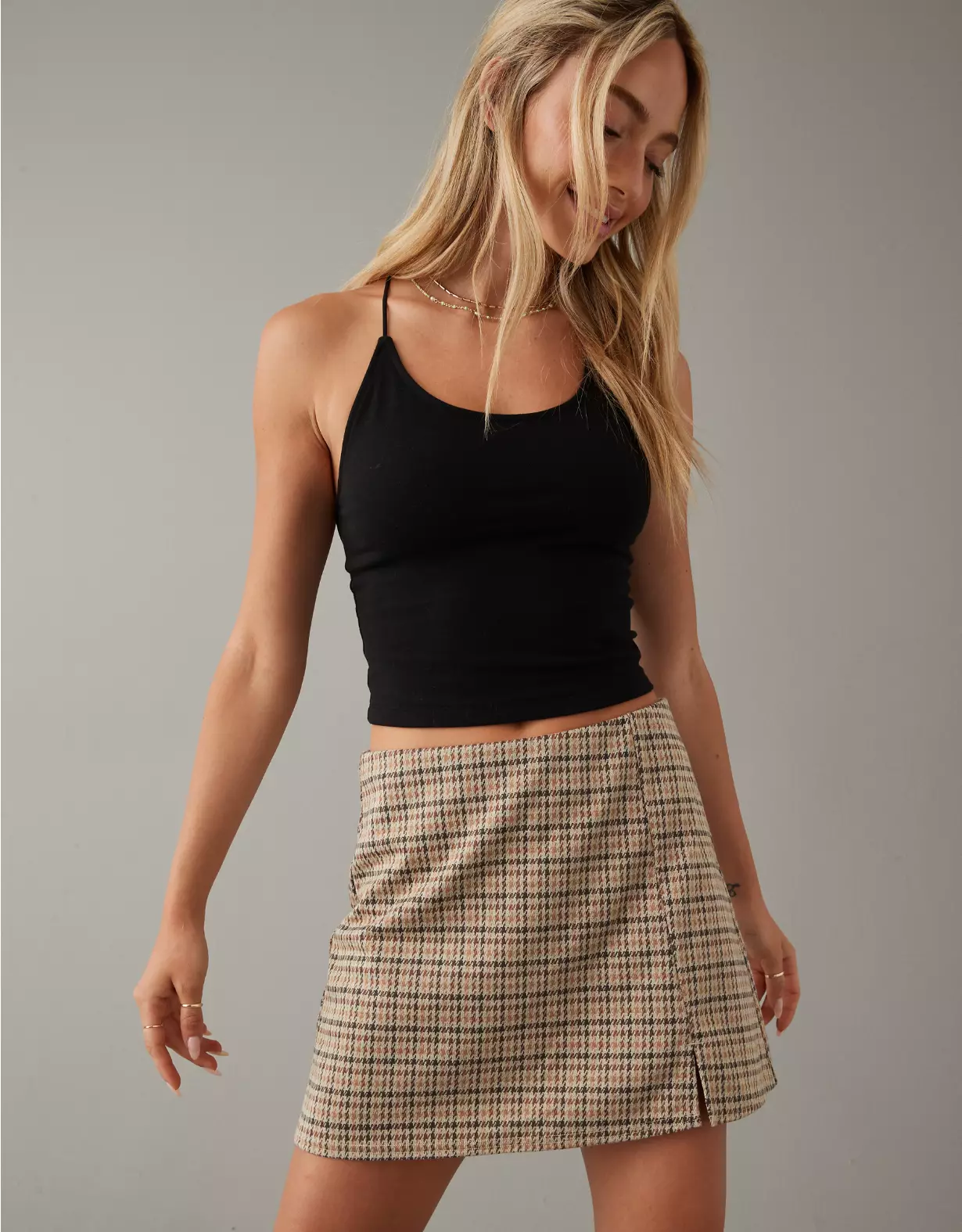 AE Plaid It Knit Skort 3 AE Plaid It Knit Skort