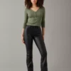 AE Curvy Super High-Waisted Kick Bootcut Vegan Leather Pant -American Eagle Online Shop 0323 5056 016 of