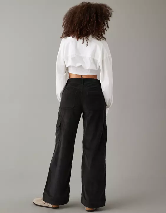 AE Dreamy Drape Stretch Curvy Super High-Waisted Baggy Wide-Leg Corduroy Pant 4 AE Dreamy Drape Stretch Curvy Super High-Waisted Baggy Wide-Leg Corduroy Pant - Image 2