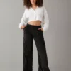 AE Dreamy Drape Stretch Curvy Super High-Waisted Baggy Wide-Leg Corduroy Pant -American Eagle Online Shop 0323 5058 016 of