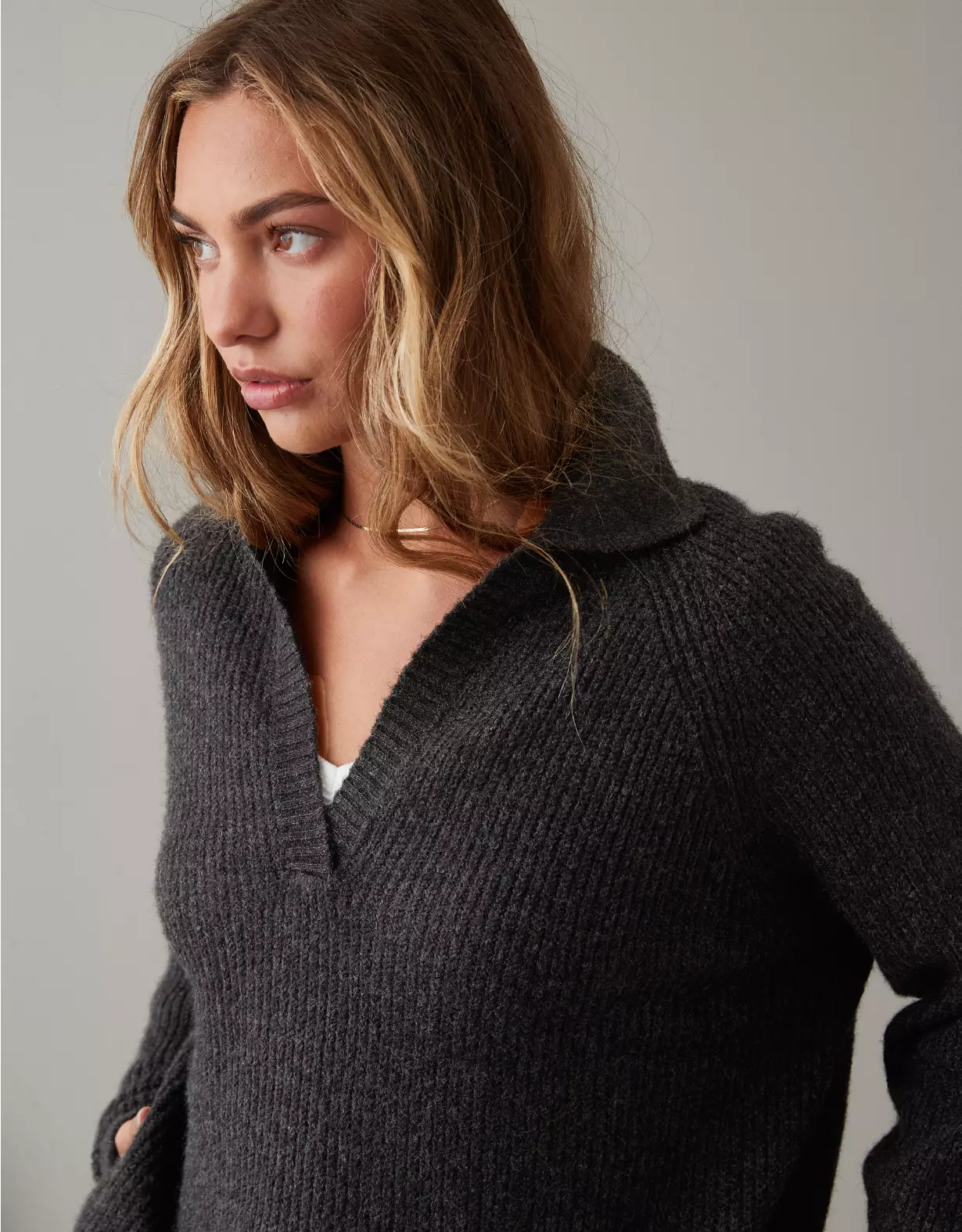 AE Oversized Collared Sweater 3 AE Oversized Collared Sweater