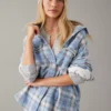 AE Plaid Fleece & Love Shacket -American Eagle Online Shop 0355 5282 400 of