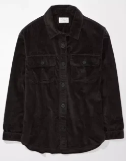 AE Dreamy Drape Oversized Corduroy Shirt -American Eagle Online Shop 0355 5350 001 f