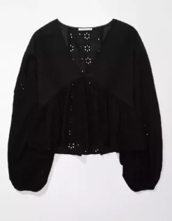 AE Babydoll Blouse 7 AE Babydoll Blouse -American Eagle Online Shop 0358 5654 001 f