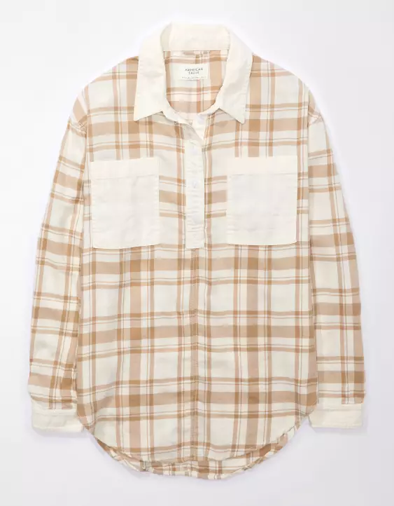 AE Oversized Plaid Pullover Shirt 5 AE Oversized Plaid Pullover Shirt - Image 3