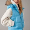 AE Faux Fur Hooded Puffer Vest