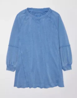 AE Long-Sleeve Fleece Babydoll Dress 7 AE Long-Sleeve Fleece Babydoll Dress -American Eagle Online Shop 0395 7455 532 f