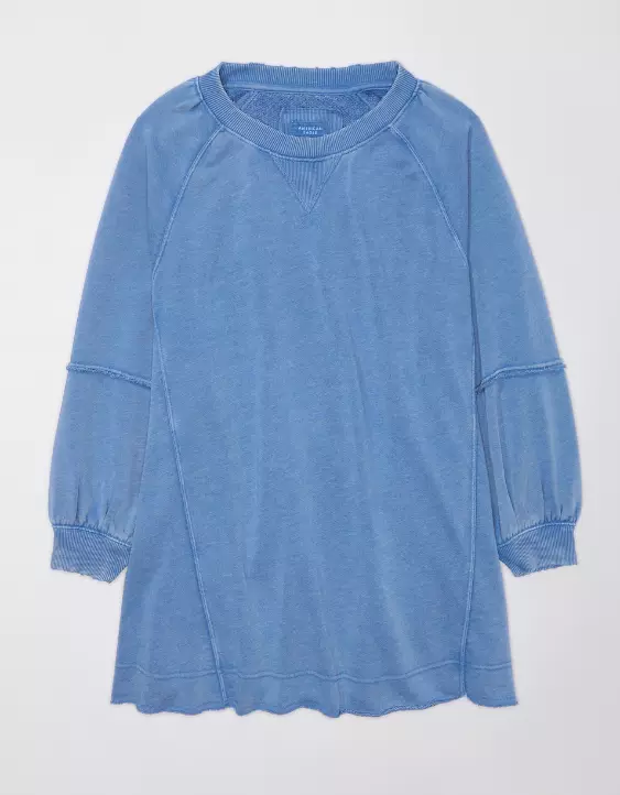 AE Long-Sleeve Fleece Babydoll Dress 5 AE Long-Sleeve Fleece Babydoll Dress - Image 3