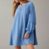 AE Long-Sleeve Fleece Babydoll Dress -American Eagle Online Shop 0395 7455 532 of