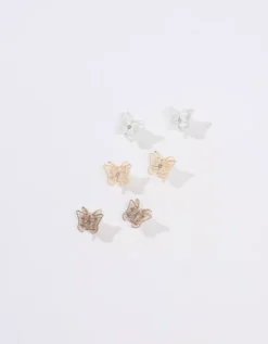 AEO Butterfly Mini Hair Clip 6-Pack -American Eagle Online Shop 0421 6666 900 b