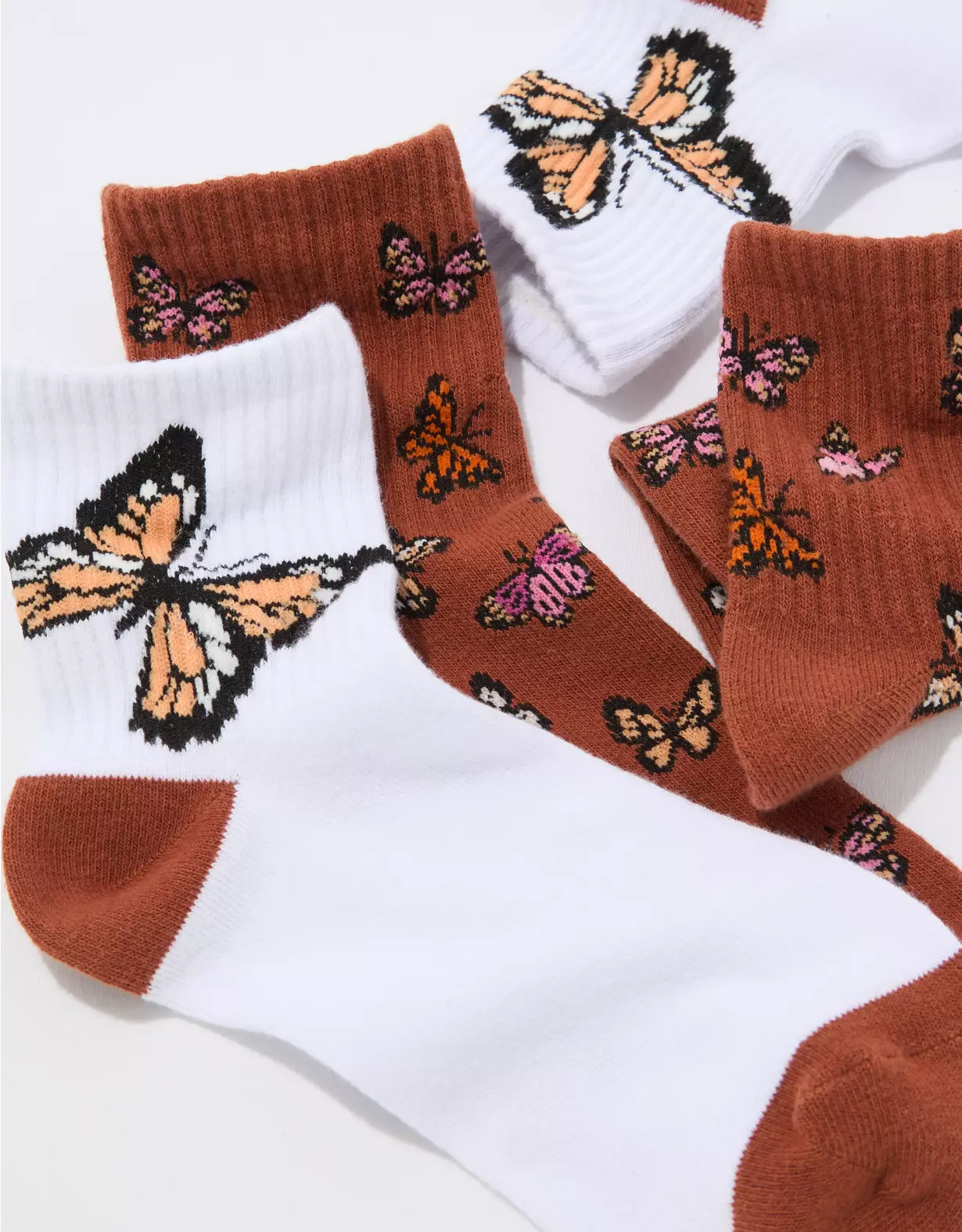 AE Butterfly Boyfriend Sock 2-Pack 3 AE Butterfly Boyfriend Sock 2-Pack