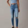 AE Luxe Ripped High V-Rise Jegging 1 AE Luxe Ripped High V-Rise Jegging -American Eagle Online Shop 0433 4656 428 of