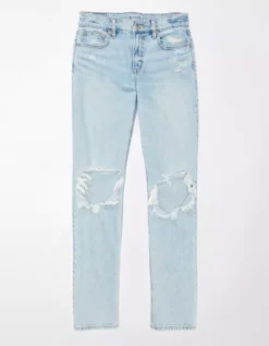 AE Stretch Super High-Waisted Ripped Ankle Straight Jean -American Eagle Online Shop 0435 4822 432 f