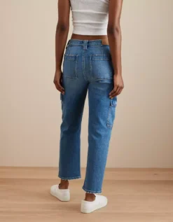AE Stretch Super High-Waisted Ankle Straight Cargo Jean 6 AE Stretch Super High-Waisted Ankle Straight Cargo Jean -American Eagle Online Shop 0435 4844 489 ob