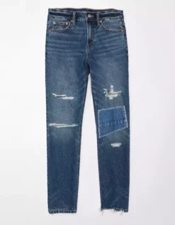 AE Strigid Super High-Waisted Ripped Ankle Straight Jean -American Eagle Online Shop 0435 4845 009 f