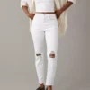 AE Stretch Ripped Mom Jean