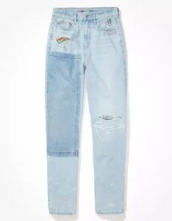 AE Pride Strigid Highest Waist Baggy Straight Jean -American Eagle Online Shop 0437 4405 508 f