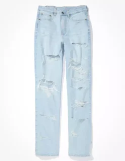 AE Strigid Super High-Waisted Baggy Straight Jean 7 AE Strigid Super High-Waisted Baggy Straight Jean -American Eagle Online Shop 0437 4587 508 f