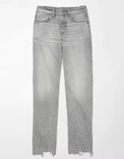 AE Strigid Super High-Waisted Baggy Straight Embellished Jean -American Eagle Online Shop 0437 4739 010 f