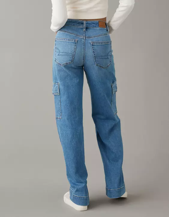 AE Dreamy Drape Stretch Super High-Waisted Cargo Baggy Wide-Leg Jean 4 AE Dreamy Drape Stretch Super High-Waisted Cargo Baggy Wide-Leg Jean - Image 2