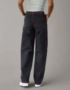 AE Super High-Waisted Baggy Wide-Leg Cargo Jean -American Eagle Online Shop 0437 4915 080 ob
