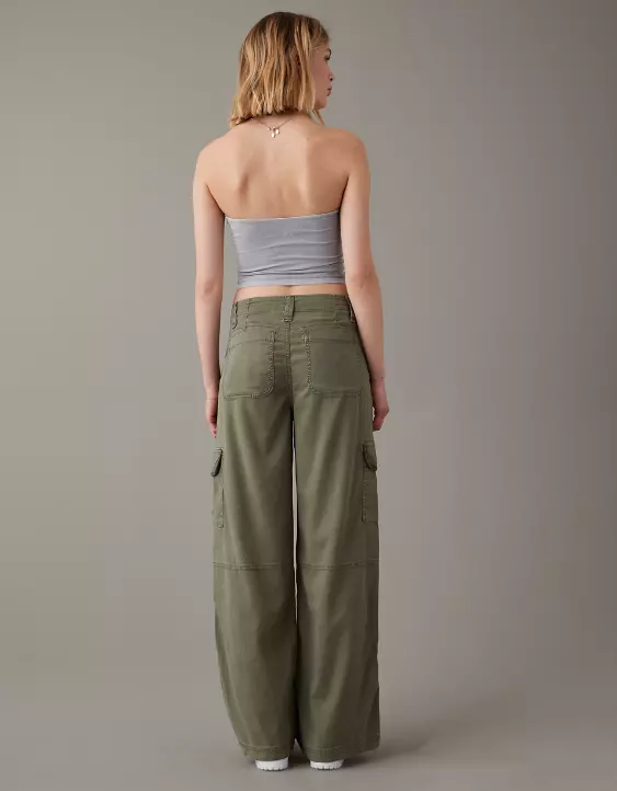 AE Dreamy Drape Stretch Super High-Waisted Cargo Baggy Wide-Leg Pant 5 AE Dreamy Drape Stretch Super High-Waisted Cargo Baggy Wide-Leg Pant - Image 3