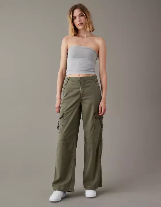 AE Dreamy Drape Stretch Super High-Waisted Cargo Baggy Wide-Leg Pant 4 AE Dreamy Drape Stretch Super High-Waisted Cargo Baggy Wide-Leg Pant - Image 2