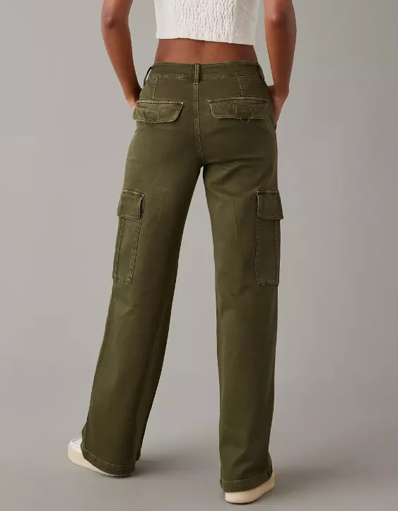 AE Dreamy Drape Stretch Cargo Super High-Waisted Baggy Wide-Leg Pant 4 AE Dreamy Drape Stretch Cargo Super High-Waisted Baggy Wide-Leg Pant - Image 2