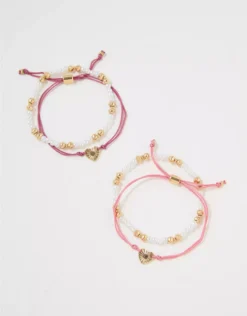 AE Vintage Heart Friendship Bracelet 4-Pack