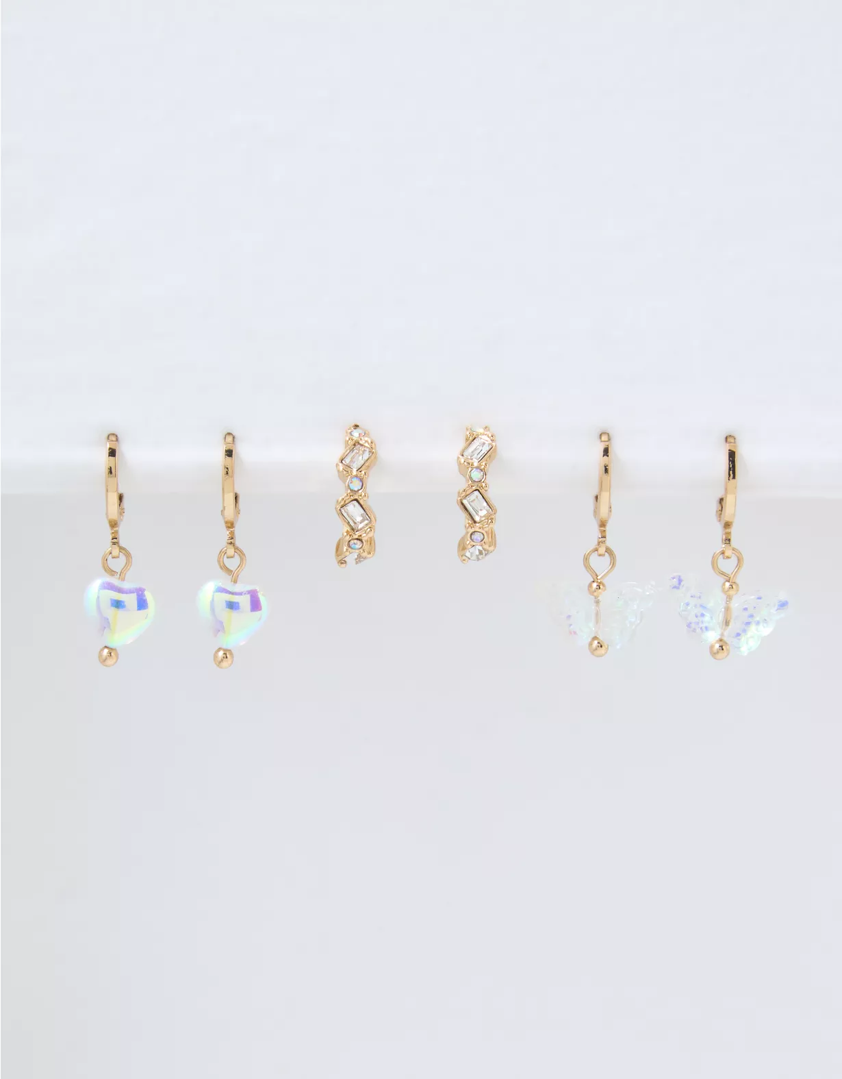 AEO Crystal Butterfly Hoop Earring 3-Pack 3 AEO Crystal Butterfly Hoop Earring 3-Pack