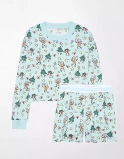 AE Festive Plush PJ Set -American Eagle Online Shop 0575 2958 400 f