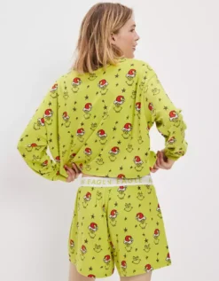 AE Grinch Fall Plush PJ Set -American Eagle Online Shop 0575 2960 300 ob