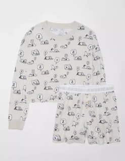 AE Snoopy Fall Plush PJ Set -American Eagle Online Shop 0575 2961 092 f