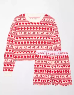 AE Fair Isle Plush PJ Set -American Eagle Online Shop 0575 2963 600 f