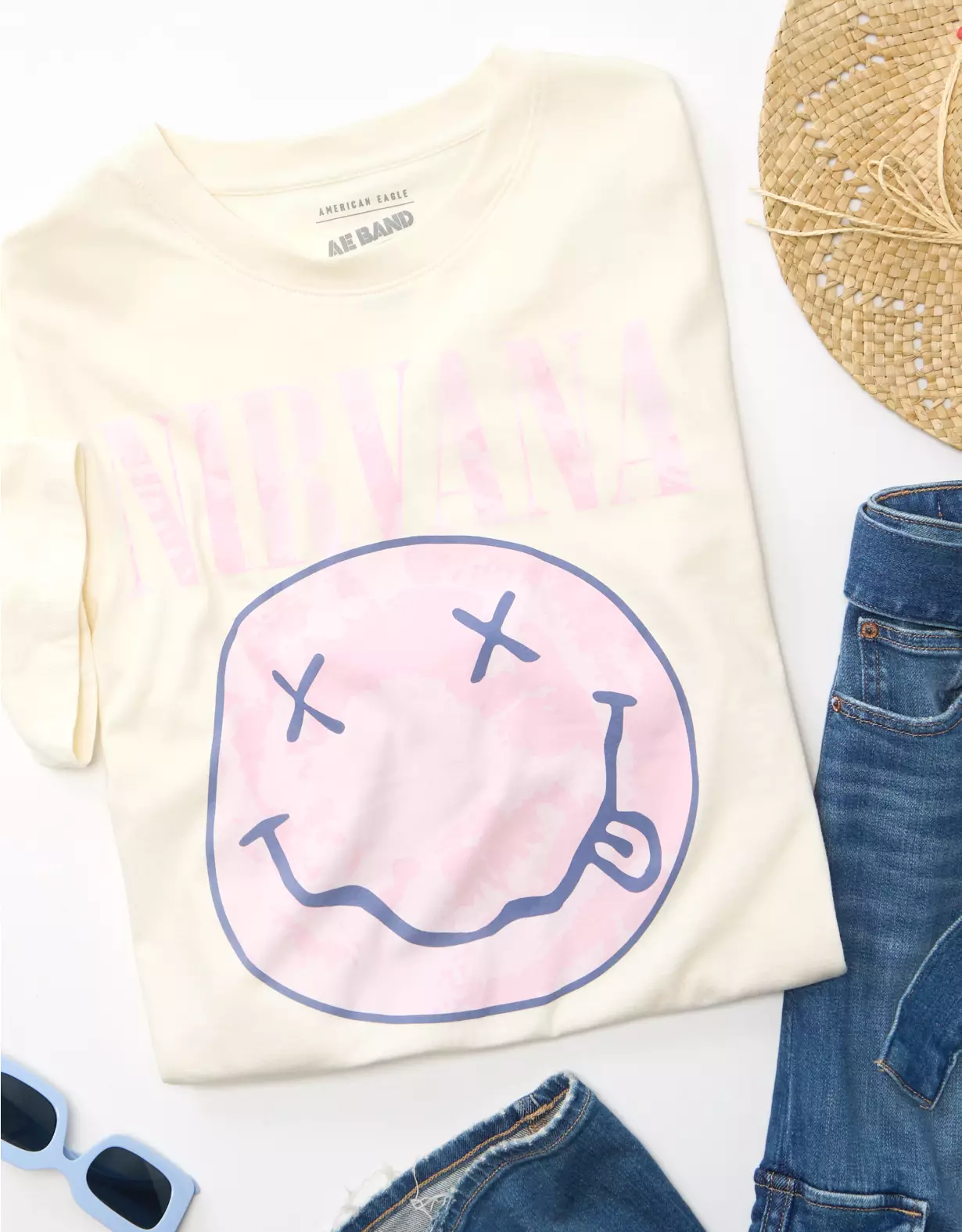 AE Oversized Nirvana Graphic Tee 3 AE Oversized Nirvana Graphic Tee