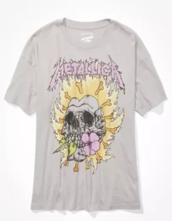 AE Oversized Metallica Graphic Tee 7 AE Oversized Metallica Graphic Tee -American Eagle Online Shop 1095 9463 008 f