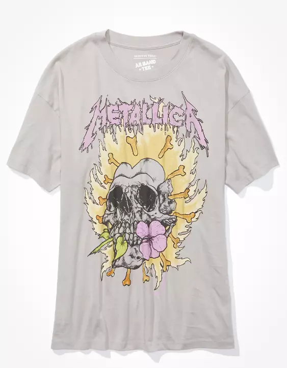 AE Oversized Metallica Graphic Tee 5 AE Oversized Metallica Graphic Tee - Image 3