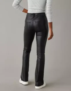 AE Stretch Vegan Leather Super High-Waisted Kick Boot Pant -American Eagle Online Shop 1325 5010 016 ob