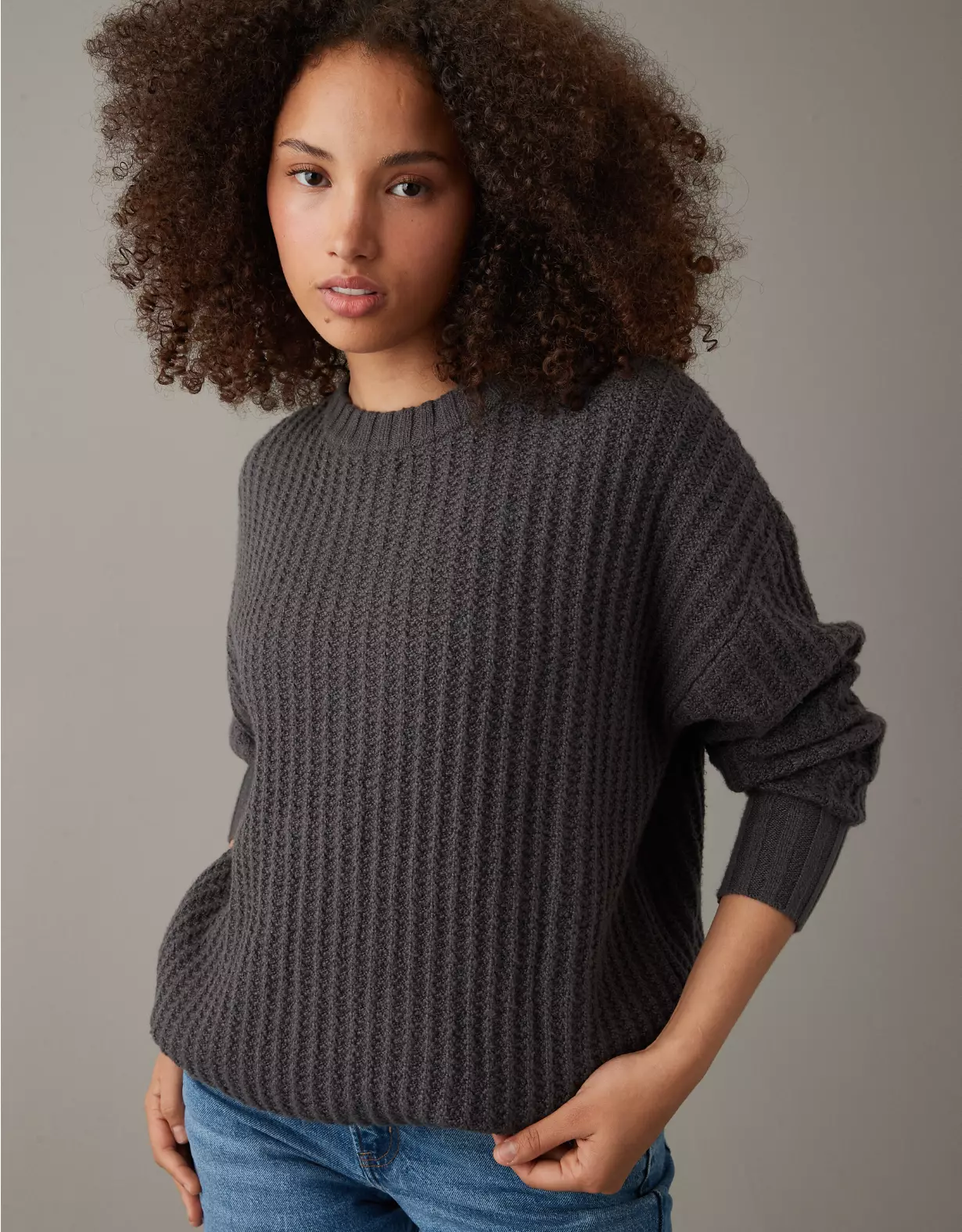 AE Oversized Crew Neck Sweater 3 AE Oversized Crew Neck Sweater