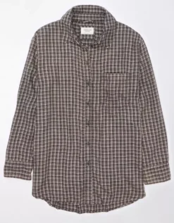 AE Oversized Plaid Flannel Shirt 7 AE Oversized Plaid Flannel Shirt -American Eagle Online Shop 1354 5378 001 f
