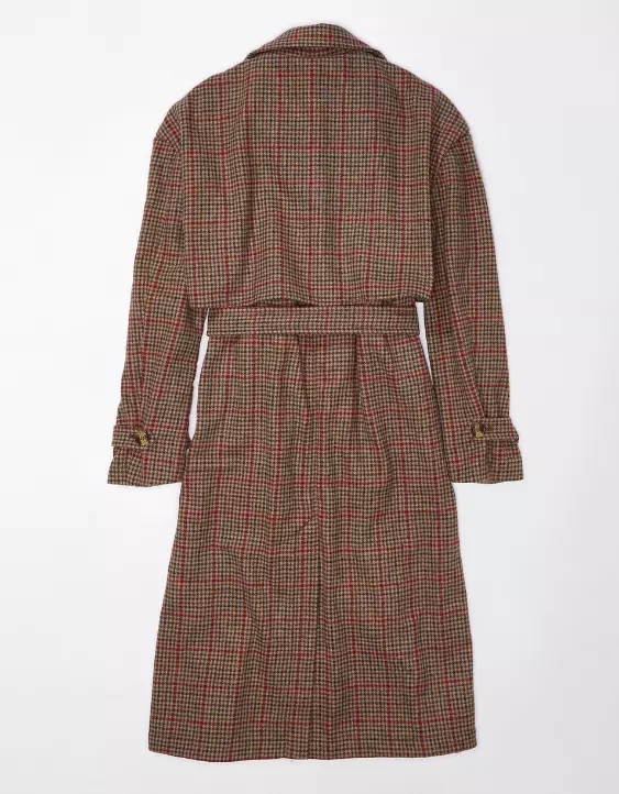 AE Plaid Trench Coat 5 AE Plaid Trench Coat - Image 3