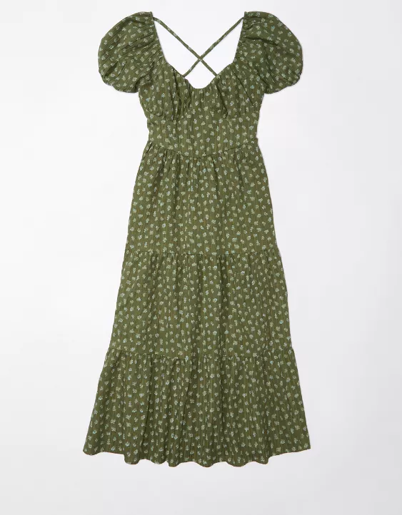 AE Floral Open Back Corset Midi Dress 5 AE Floral Open Back Corset Midi Dress - Image 3