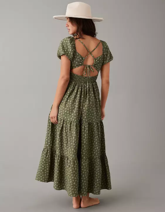 AE Floral Open Back Corset Midi Dress 4 AE Floral Open Back Corset Midi Dress - Image 2