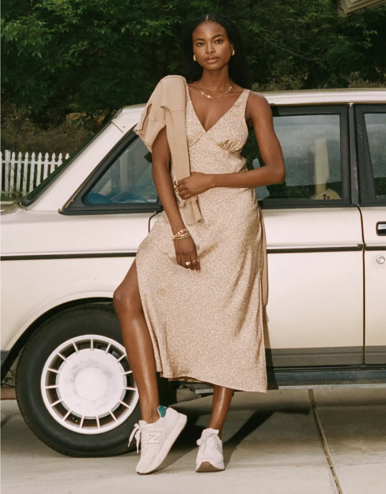 AE V-Neck Slip Midi Dress