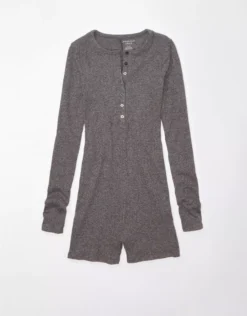 AE Long-Sleeve Knit Henley Onesie