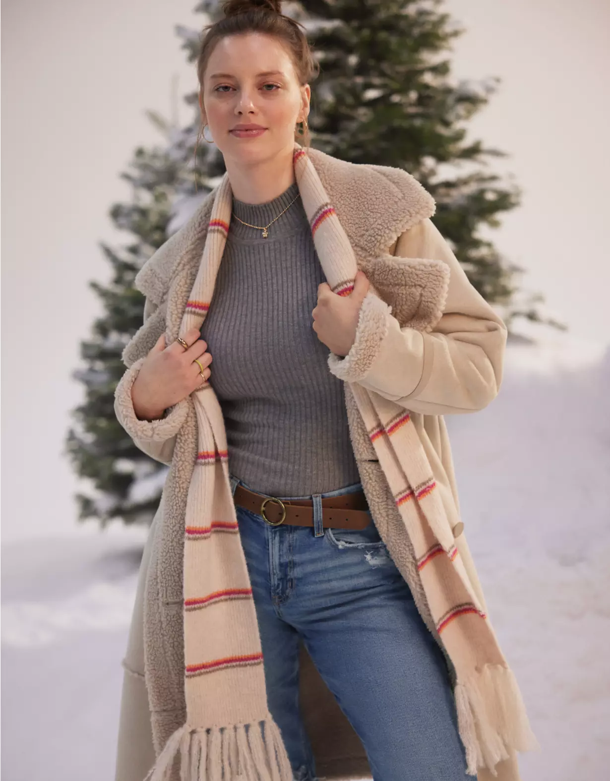 AE Striped Skinny Scarf 3 AE Striped Skinny Scarf