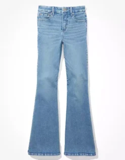 AE Luxe Super High-Waisted Flare Jean -American Eagle Online Shop 1436 4415 905 f
