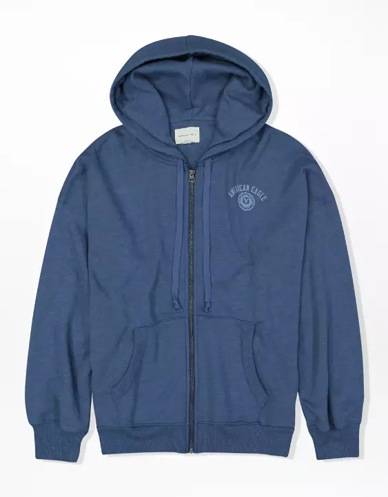 AE Fleece Oversized Zip-Up Hoodie 5 AE Fleece Oversized Zip-Up Hoodie - Image 3