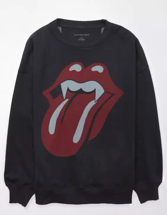 AE Oversized Halloween Rolling Stones Graphic Sweatshirt 5 AE Oversized Halloween Rolling Stones Graphic Sweatshirt - Image 3